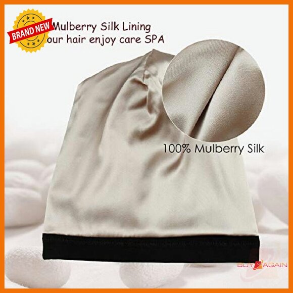 Adjustable Silk Satin Sleep Cap for Curly Hair Dreadlocks 18-32 Inch - Picture 3 of 7